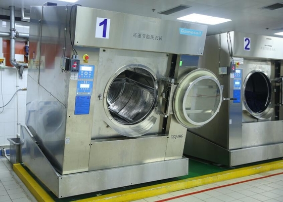 Airbag Suspension System Laundromat Equipment , Front Tilting Commercial Grade Washing Machine